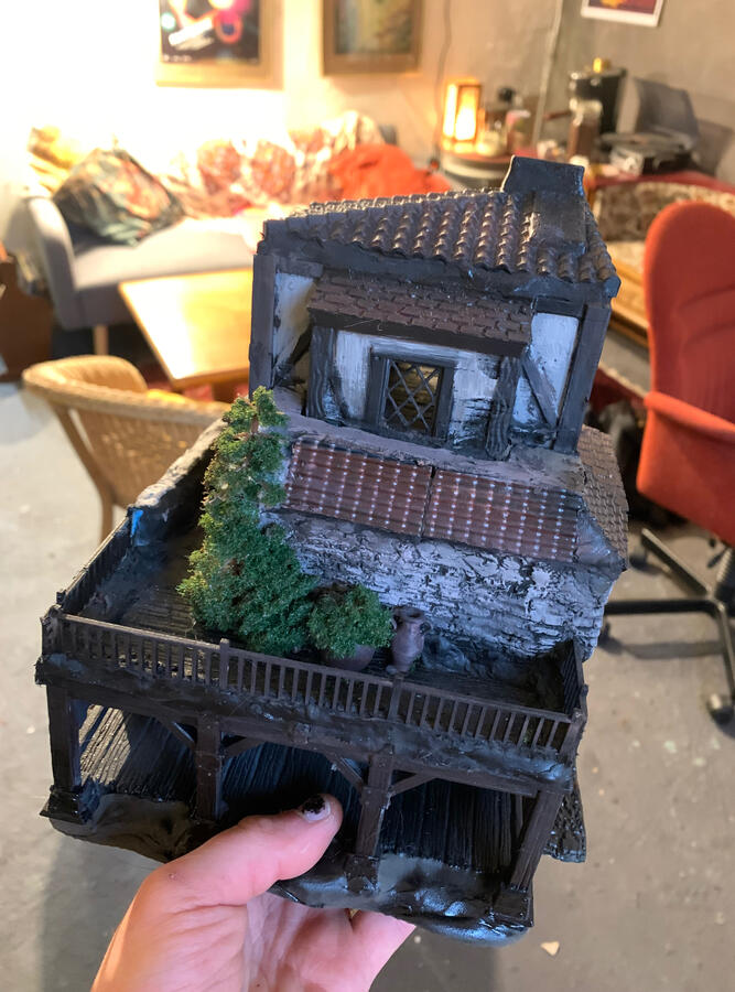 Haus für Tabletop (1:50) 3D Print und Air Clay